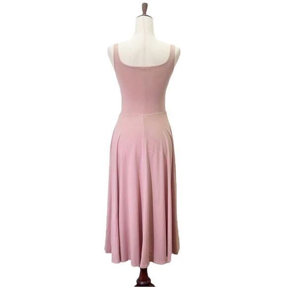 Reformation Mary Tank Dress Blush Jersey Knit Scoop Neck Midi Women's Size Small - Picture 3 of 13